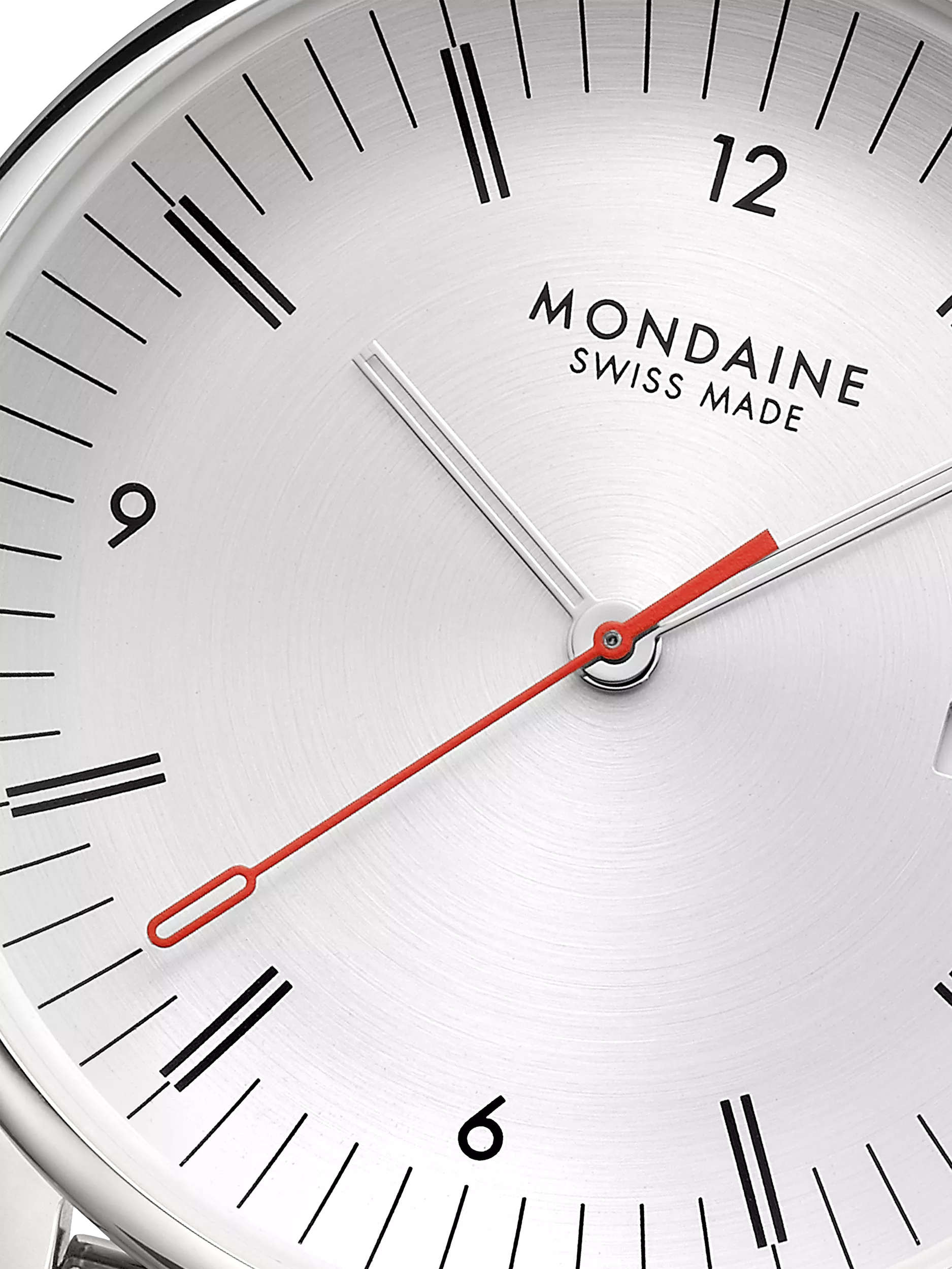 Mondaine Doppio men's watch 41mm silver mesh strap - British product