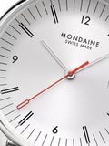 Mondaine Doppio men's watch 41mm silver mesh strap - British product