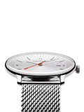 Mondaine Doppio men's watch 41mm silver mesh strap - British product