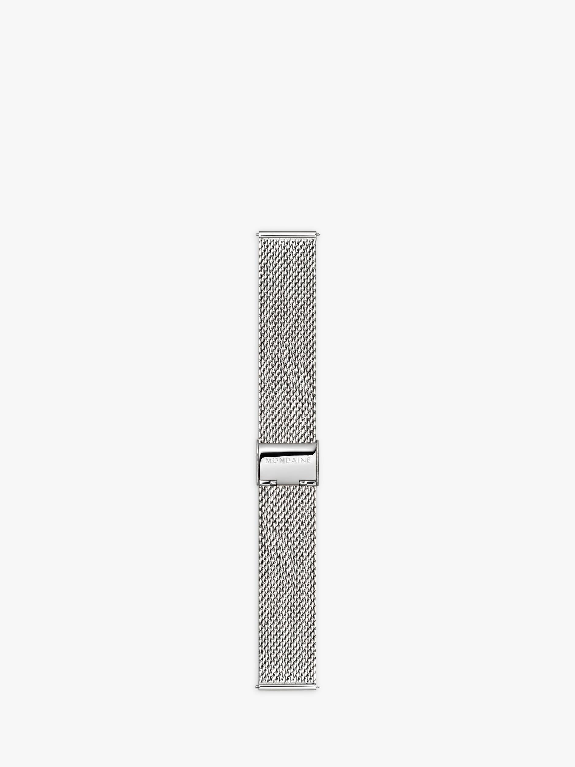 Mondaine Doppio men's watch 41mm silver mesh strap - British product
