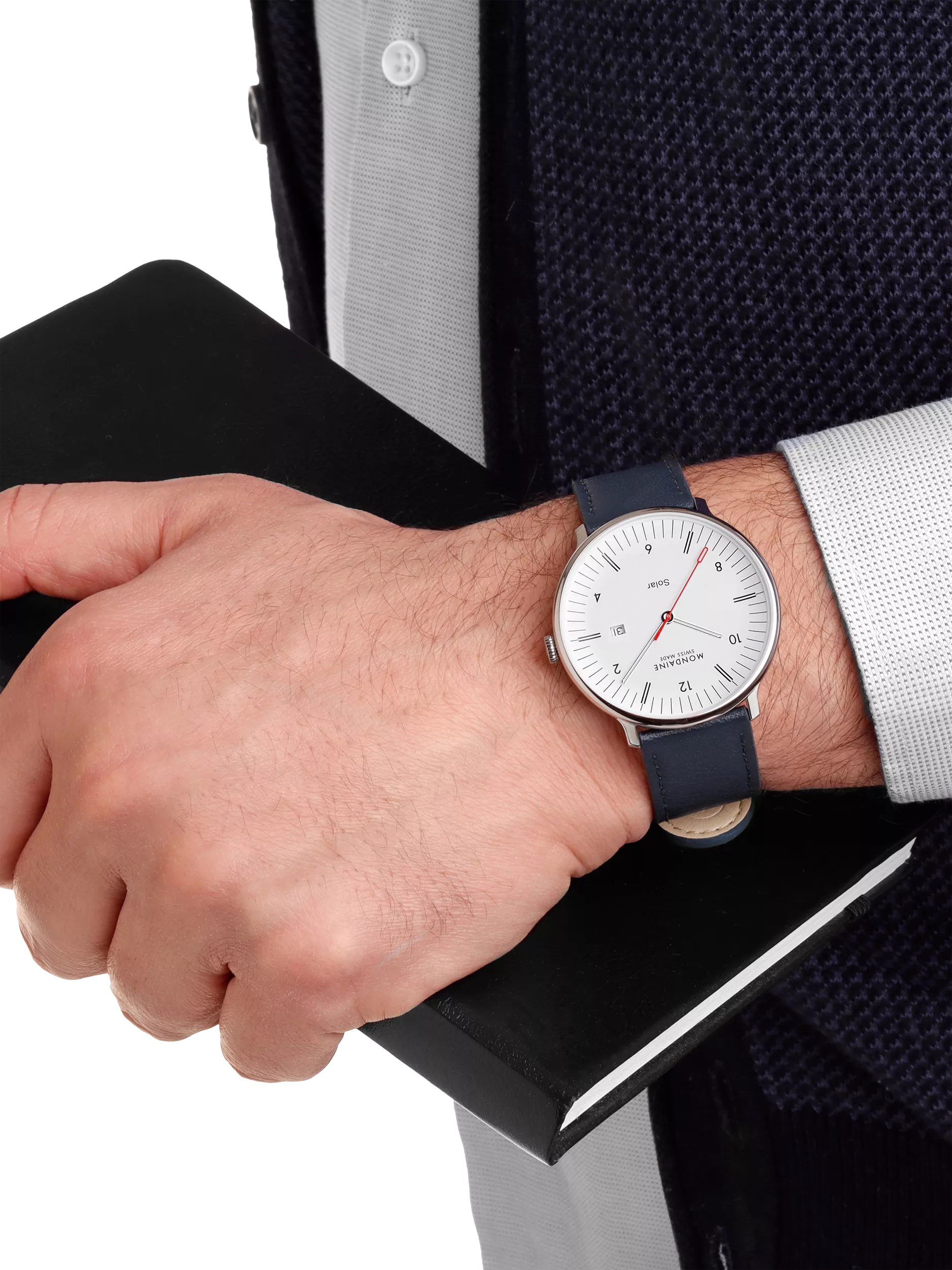 Mondaine men's Doppio solar watch 41mm (British brand)