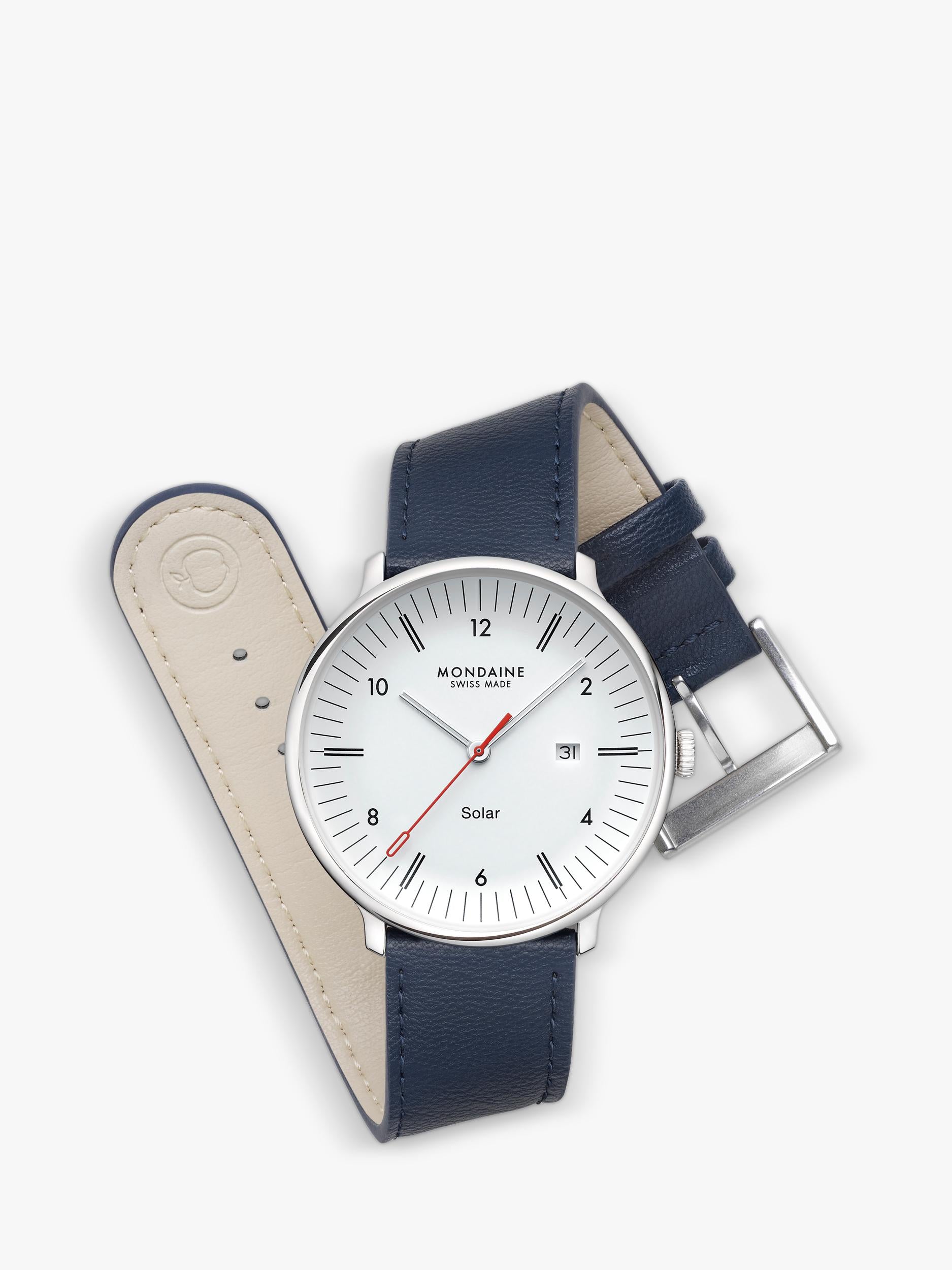 Mondaine men's Doppio solar watch 41mm (British brand)