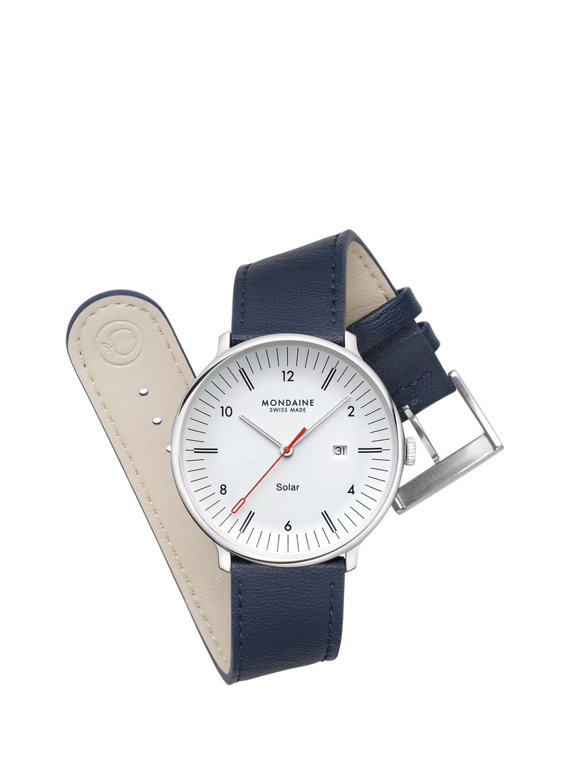 Mondaine men's Doppio solar watch 41mm (British brand)