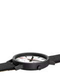 Mondaine Essence Solar watch men's 41mm black nylon strap, imported from the UK