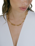 Shyla gold plated interlock necklace 44cm, imported from the UK