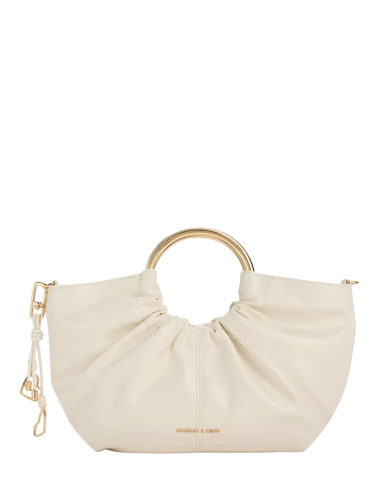 CHARLES & KEITH Ciara top handle bag in cream - British product