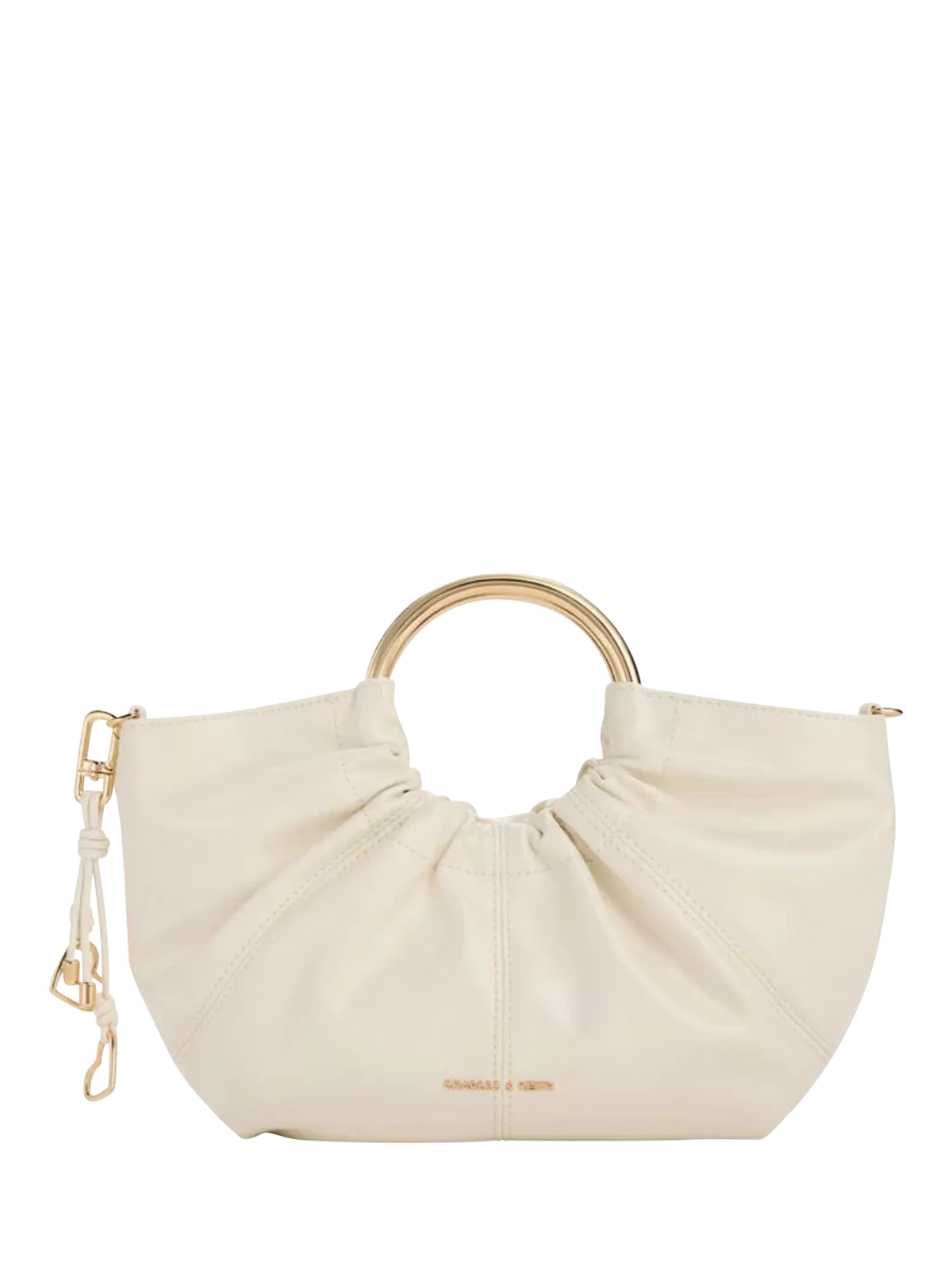 CHARLES & KEITH Ciara top handle bag in cream - British product