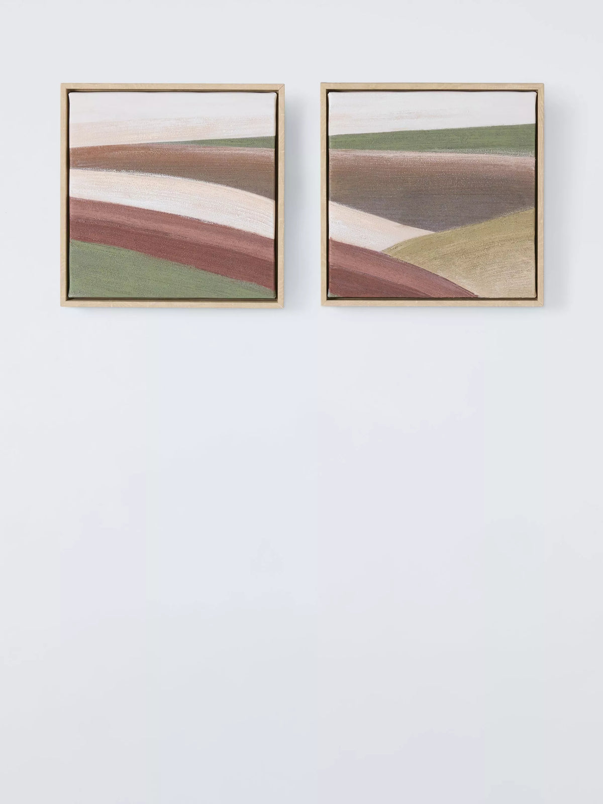 John Lewis Abstract Square Framed Canvas Prints, Set of 2, 30 x 30cm, Multi