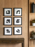 John Lewis Scandi abstract framed art set 31x31cm, imported from the UK