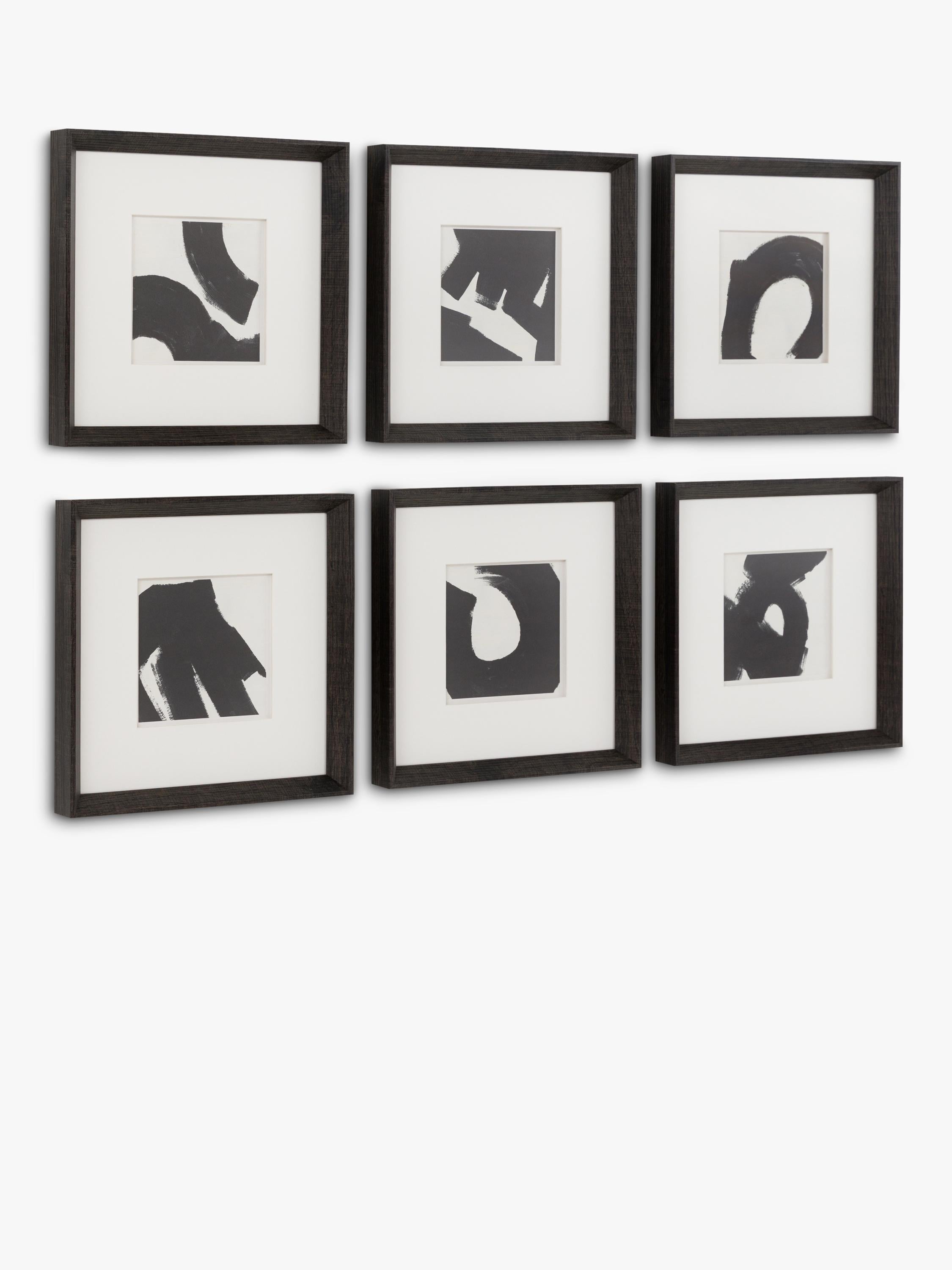 John Lewis Scandi abstract framed art set 31x31cm, imported from the UK