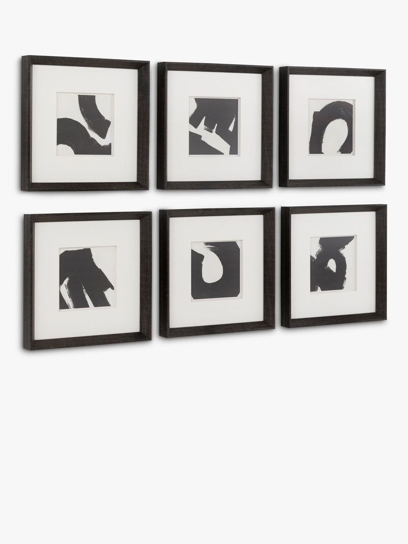 John Lewis Scandi abstract framed art set 31x31cm, imported from the UK