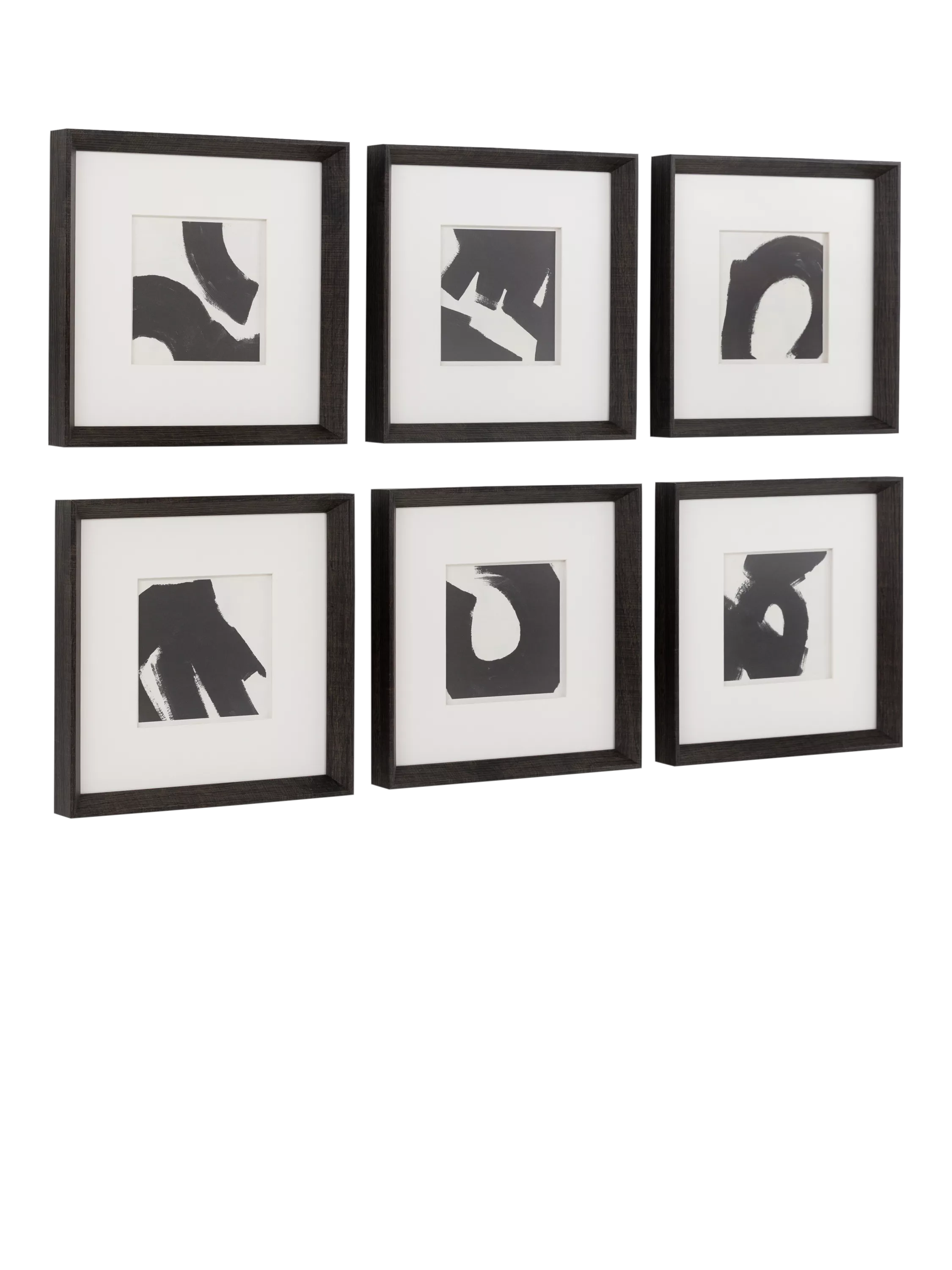 John Lewis Scandi abstract framed art set 31x31cm, imported from the UK