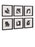 John Lewis Scandi abstract framed art set 31x31cm, imported from the UK