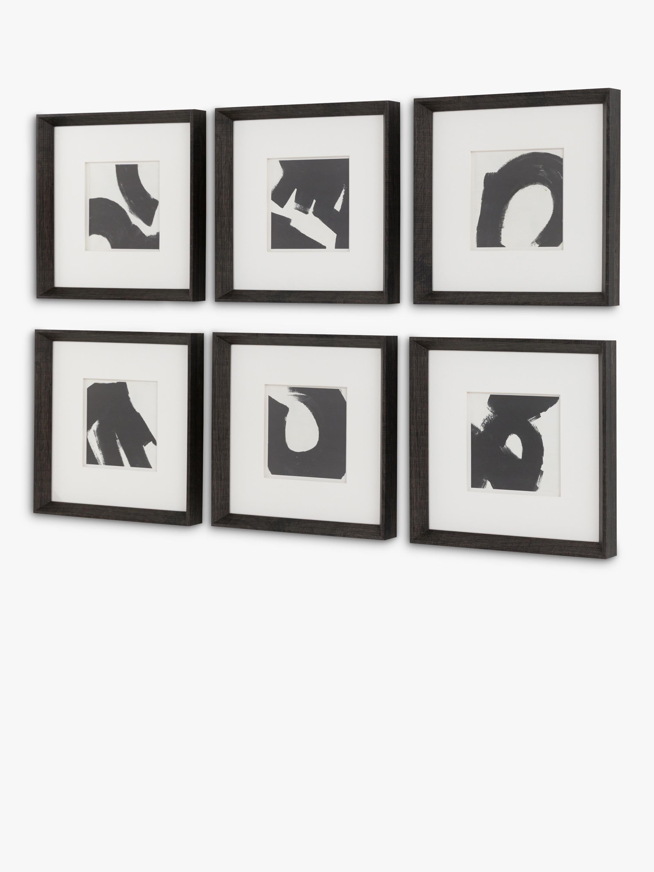 John Lewis Scandi abstract framed art set 31x31cm, imported from the UK