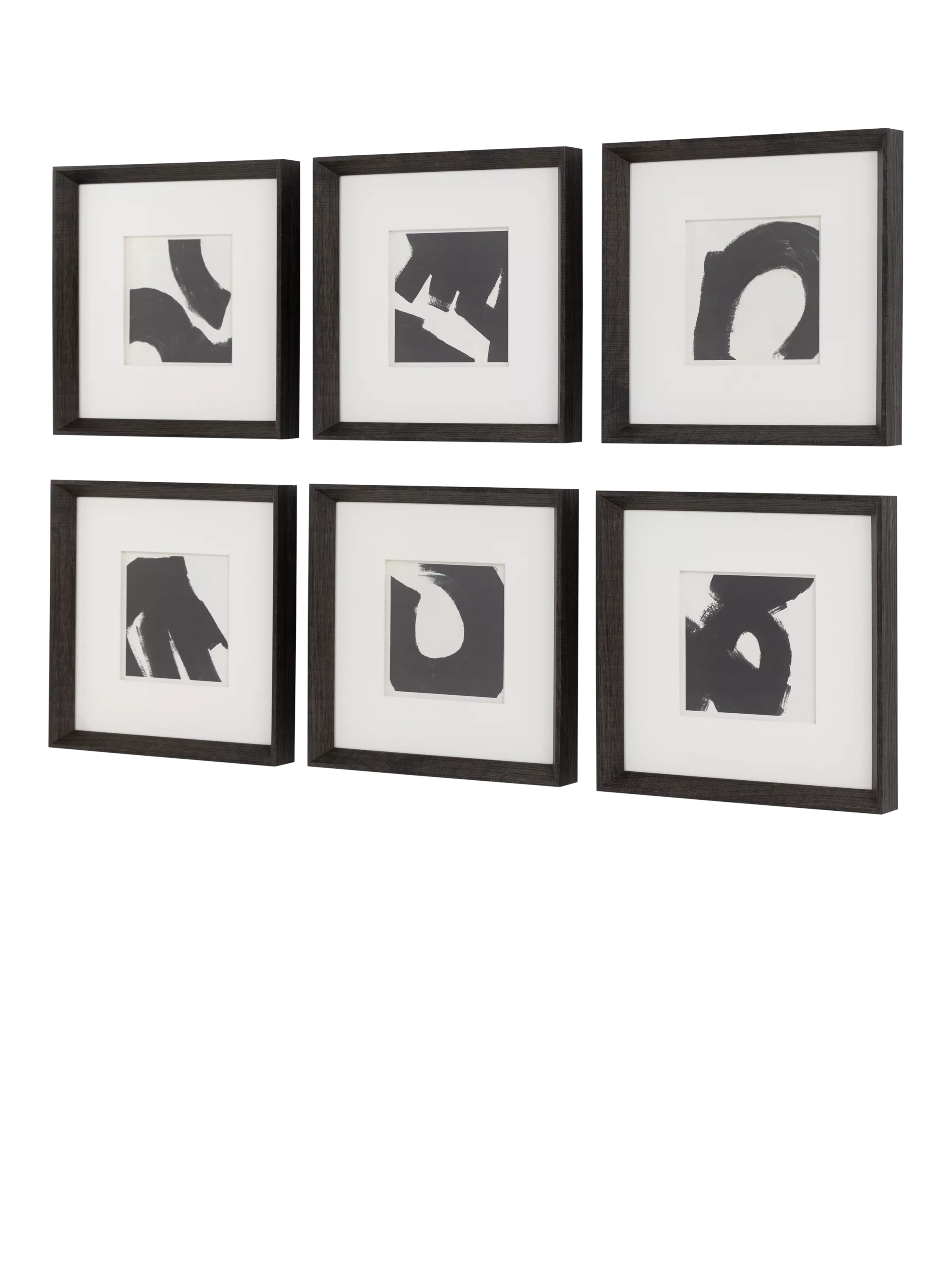 John Lewis Scandi abstract framed art set 31x31cm, imported from the UK
