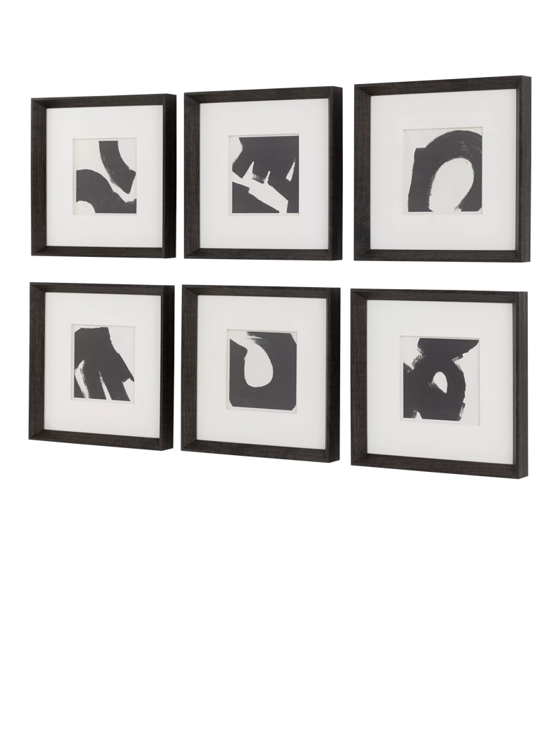 John Lewis Scandi abstract framed art set 31x31cm, imported from the UK