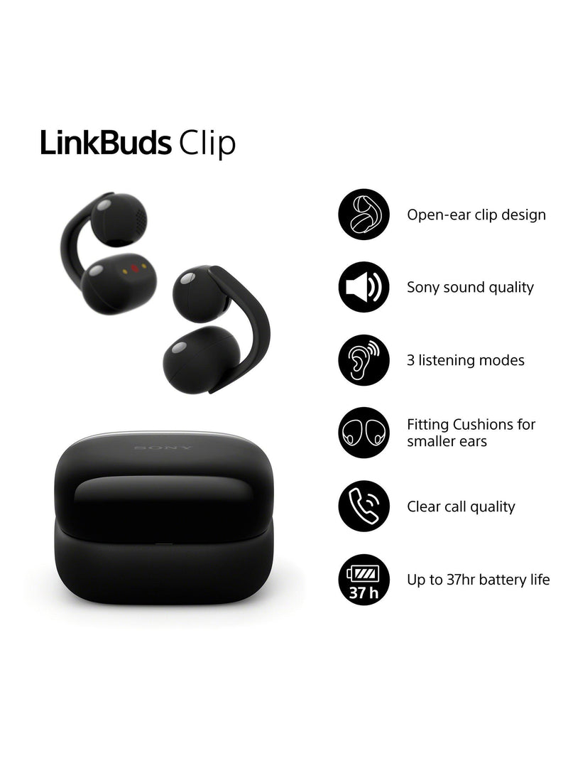 Sony LinkBuds Clip true wireless open-ear headphones (British brand)