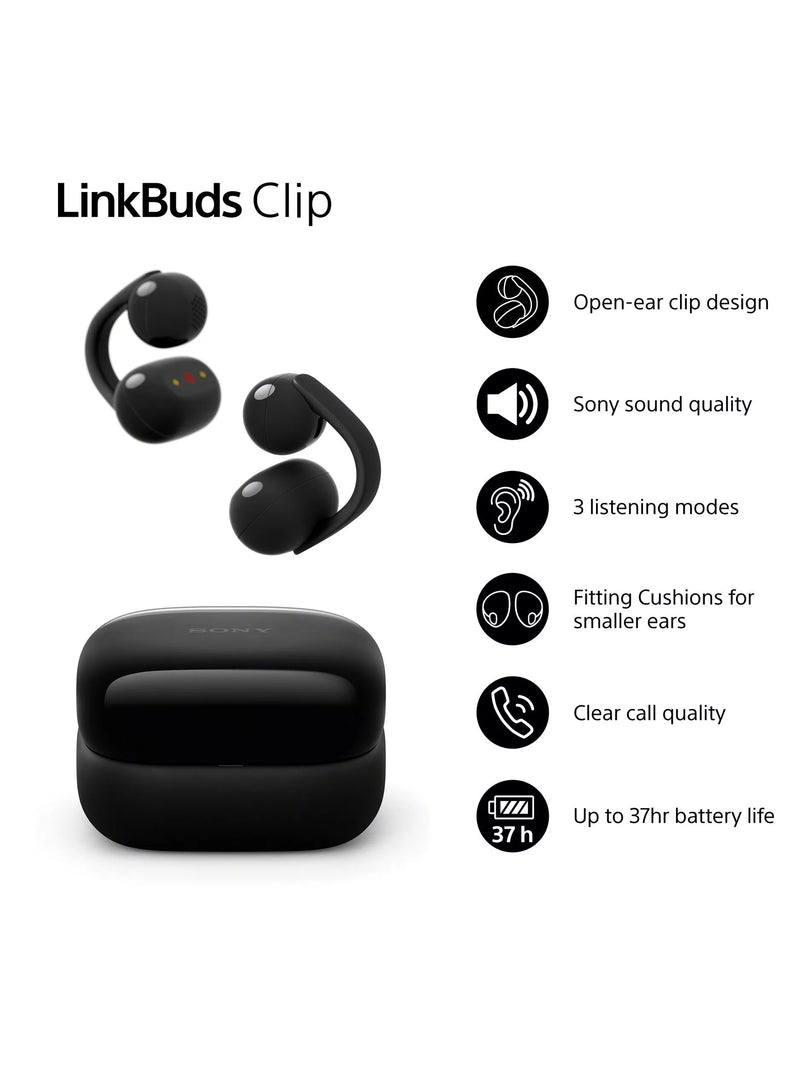 Sony LinkBuds Clip true wireless open-ear headphones (British brand)