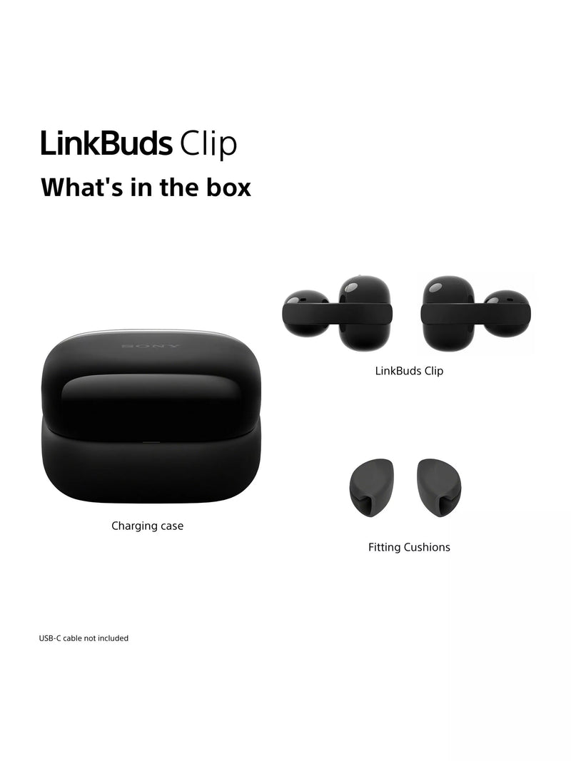 Sony LinkBuds Clip true wireless open-ear headphones (British brand)