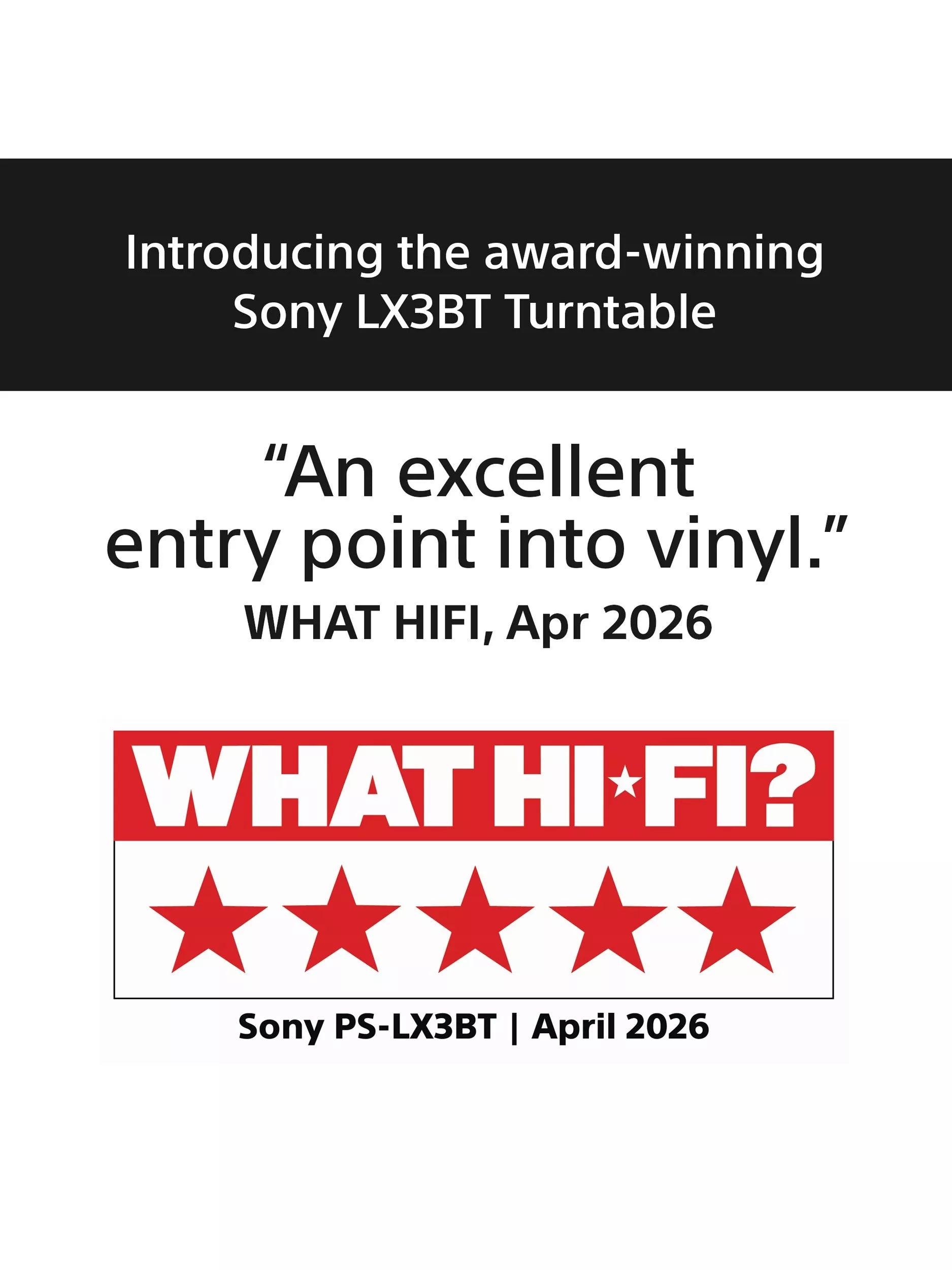 Sony Bluetooth turntable, imported from the UK