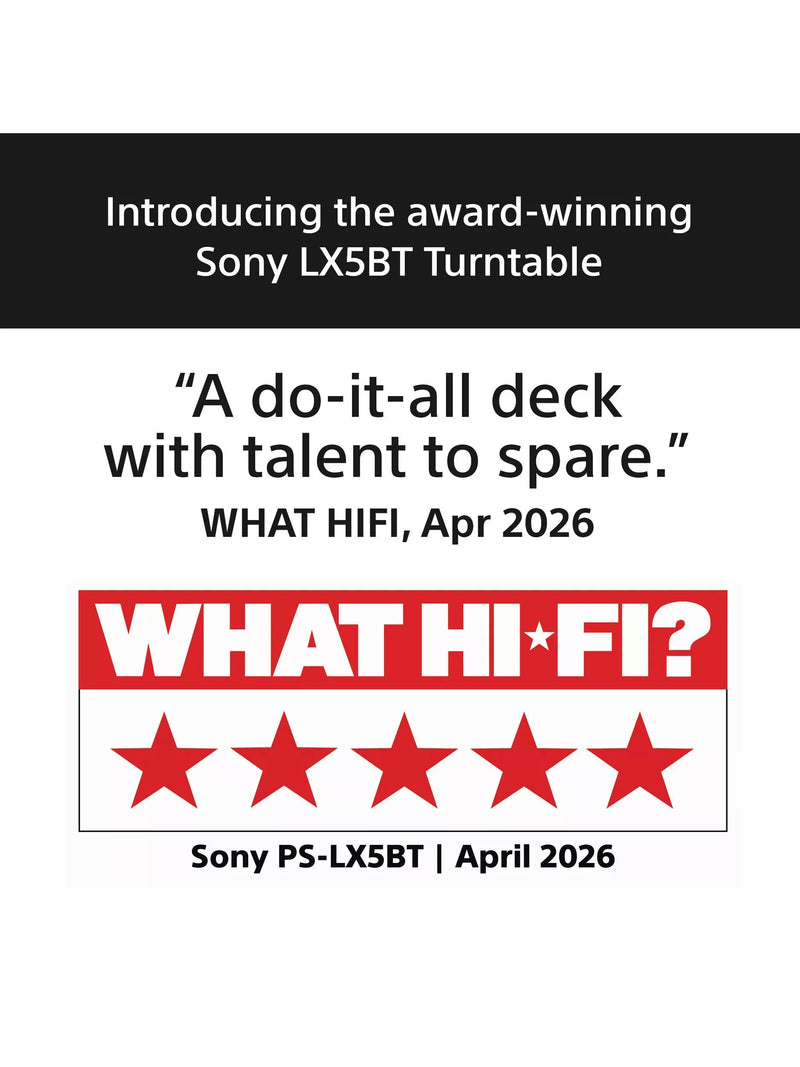 Sony PS-LX5BT Bluetooth turntable black, imported from the UK