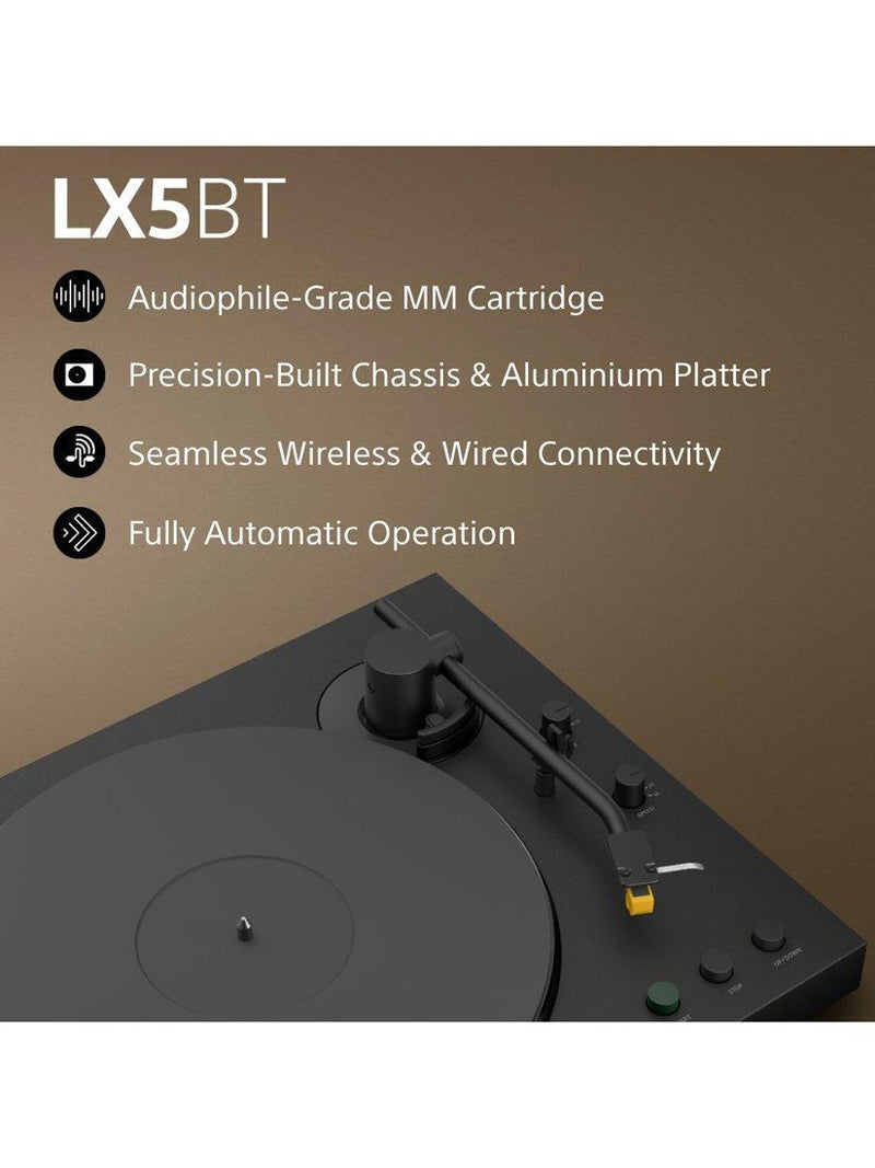 Sony PS-LX5BT Bluetooth turntable black, imported from the UK