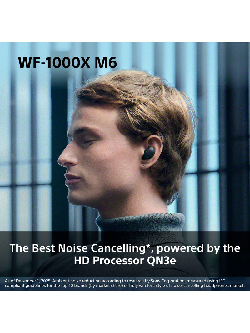 Sony WF-1000XM6 noise cancelling earbuds (British brand)