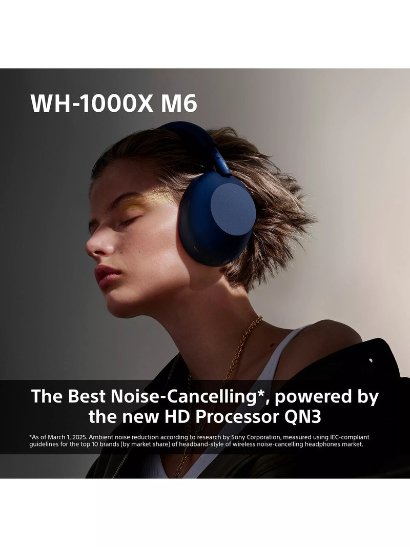 Sony WH-1000XM6 noise cancelling wireless Bluetooth over-ear headphones, UK version