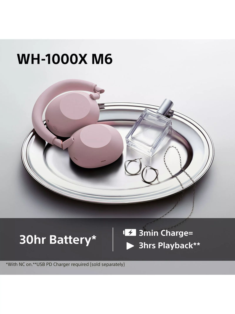 Sony WH-1000XM6 noise cancelling wireless Bluetooth over-ear headphones, UK version