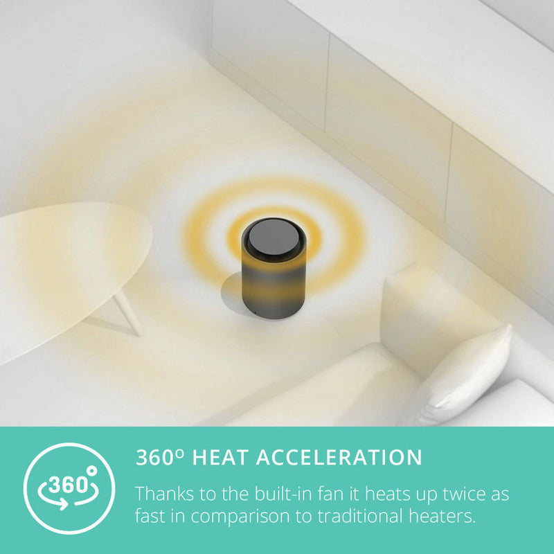 Duux ThreeSixty smart ceramic fan heater grey - British product