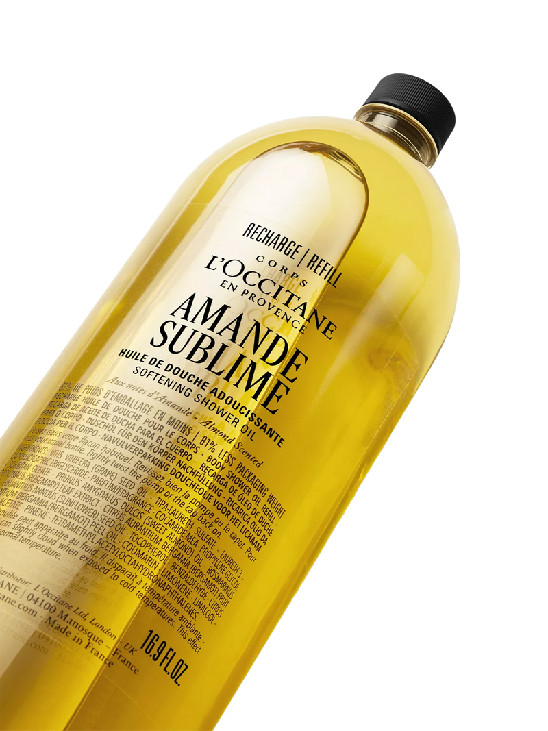 L'OCCITANE Almond Shower Oil 500ml, imported from the UK
