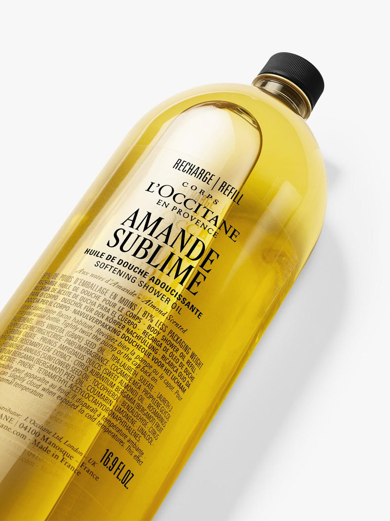 L'OCCITANE Almond Shower Oil 500ml, imported from the UK