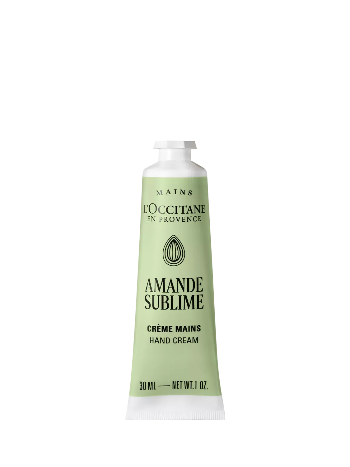 L'OCCITANE moisturising almond hand cream 30ml (British brand)