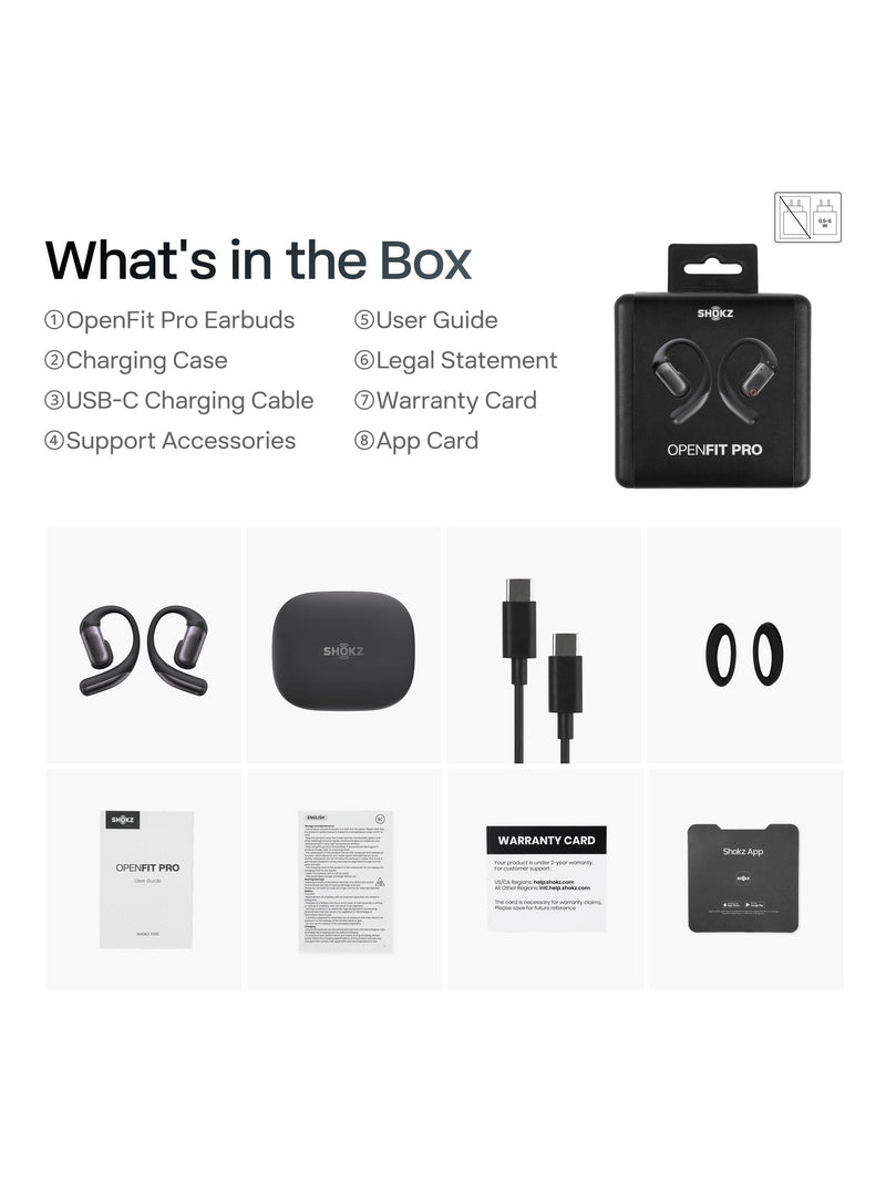Shokz OpenFit Pro open-ear true wireless headphones - British product