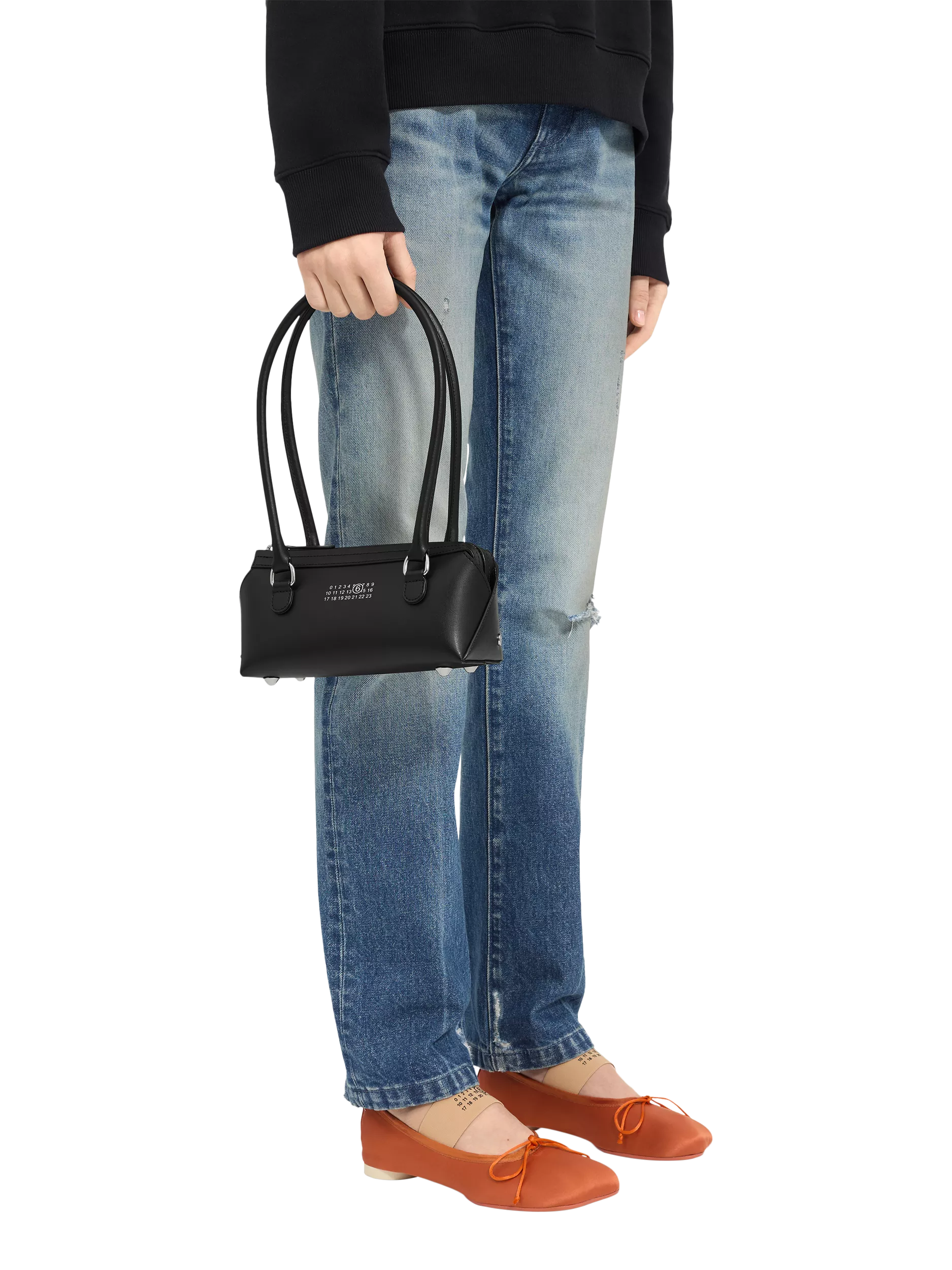 MM6 Maison Margiela Bauletto shoulder bag black, imported from the UK