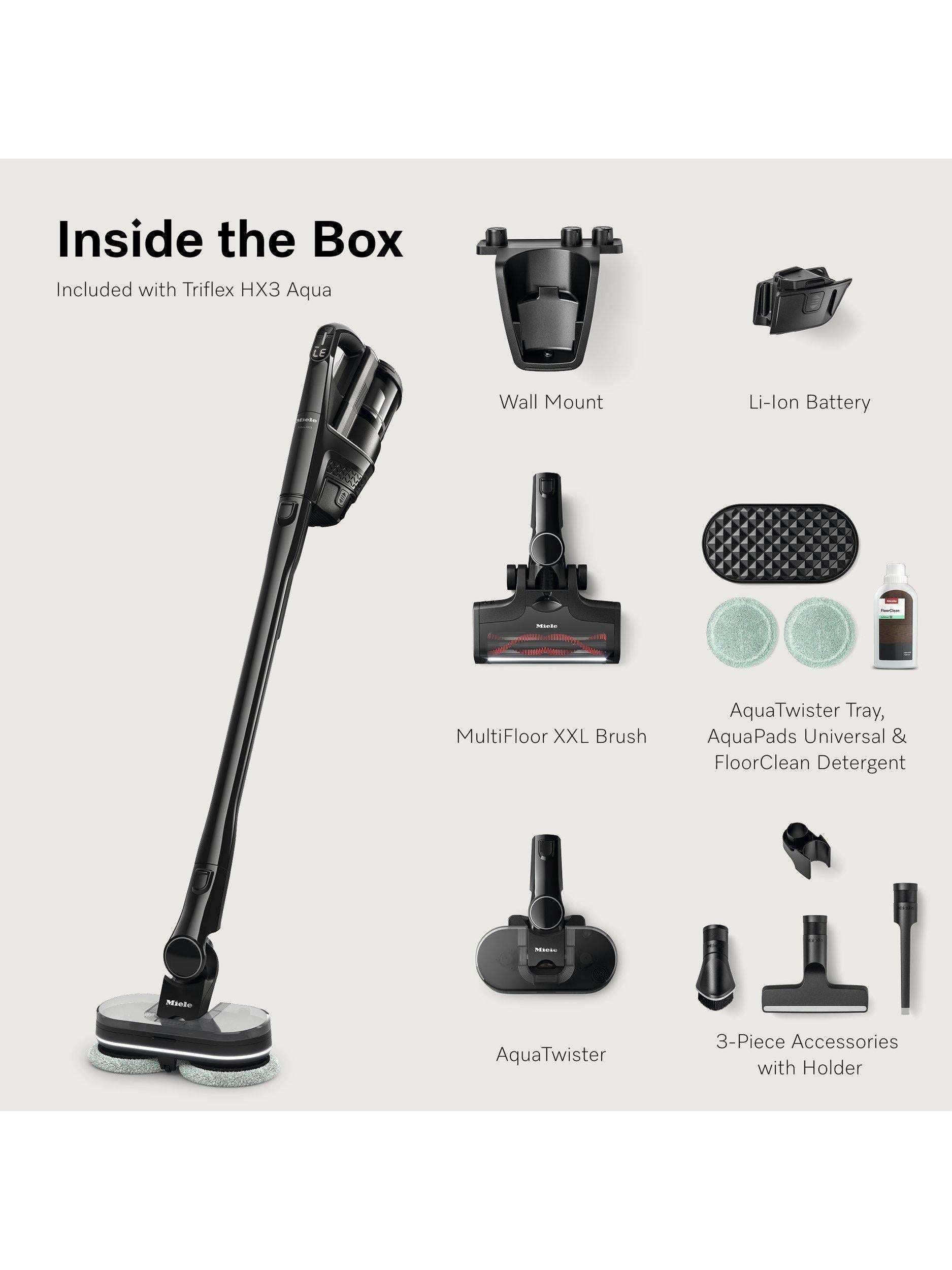 Miele Triflex HX3 AquaTwister cordless vacuum cleaner - British product