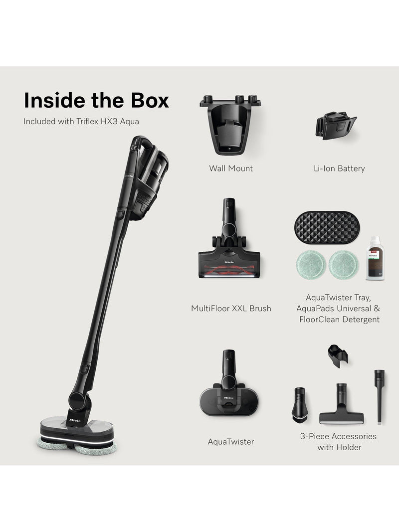 Miele Triflex HX3 AquaTwister cordless vacuum cleaner - British product