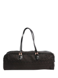 Pre-loved Fendi Zucca canvas top handle bag brown (British brand)