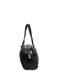 Pre-loved Fendi Zucca canvas top handle bag brown (British brand)