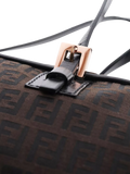 Pre-loved Fendi Zucca canvas top handle bag brown (British brand)