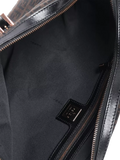 Pre-loved Fendi Zucca canvas top handle bag brown (British brand)