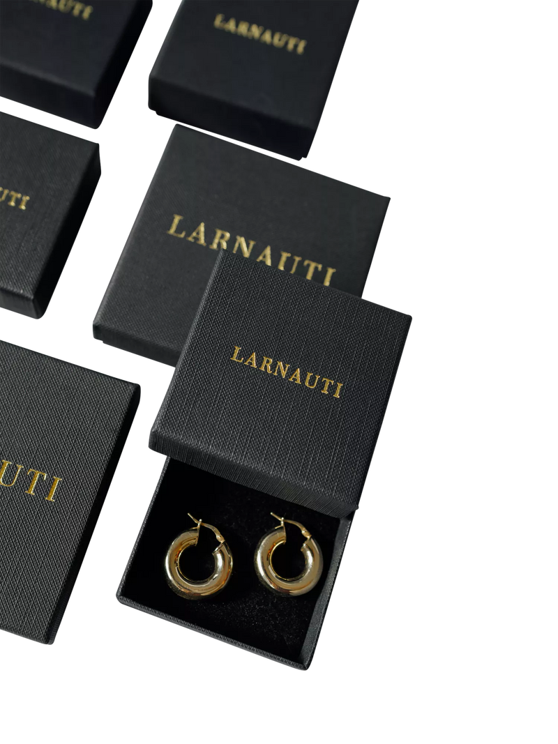 LARNAUTI cross hatch textured gold bangle, imported from the UK