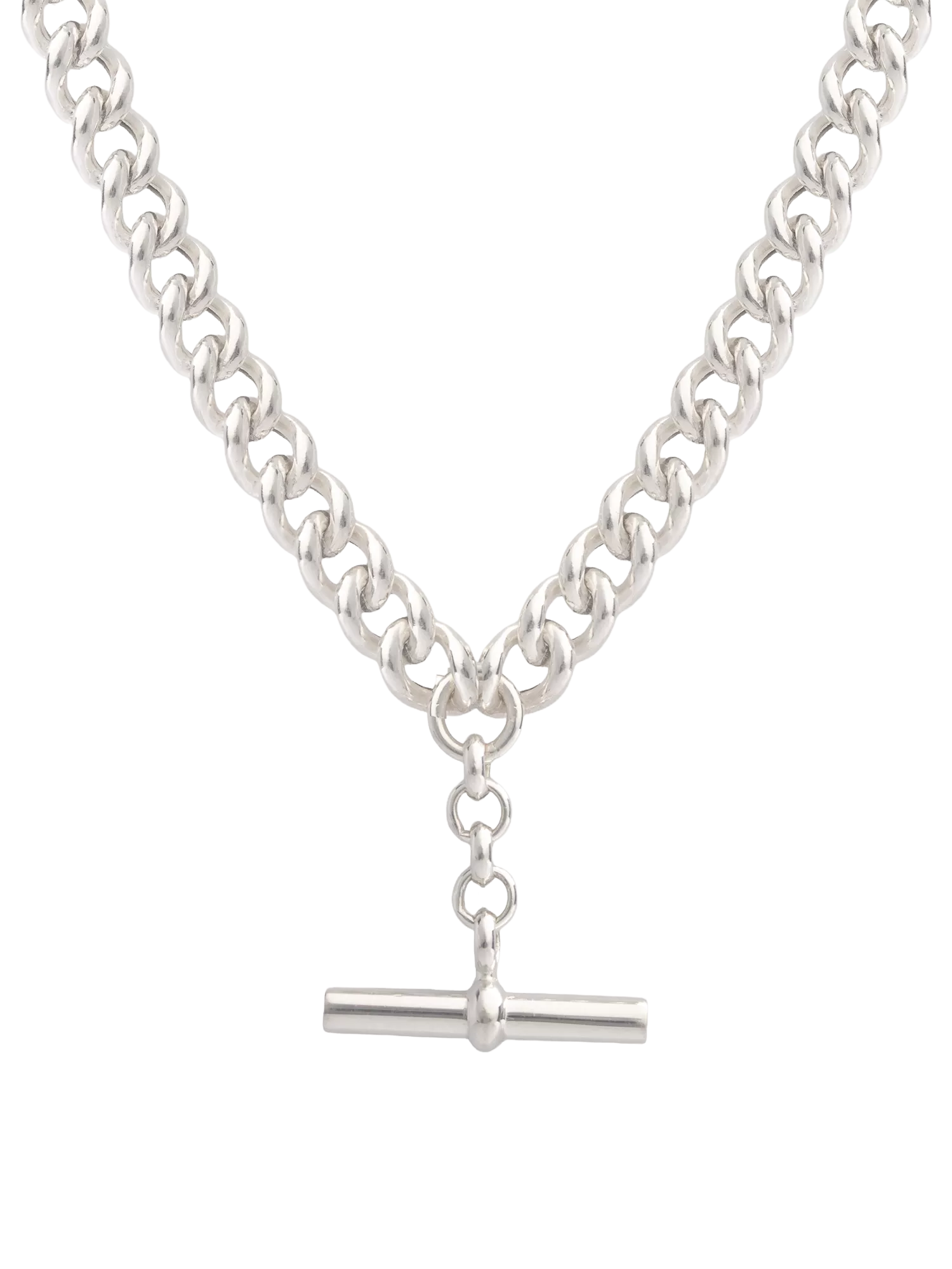 LARNAUTI chunky T-bar necklace 56mm (British brand)