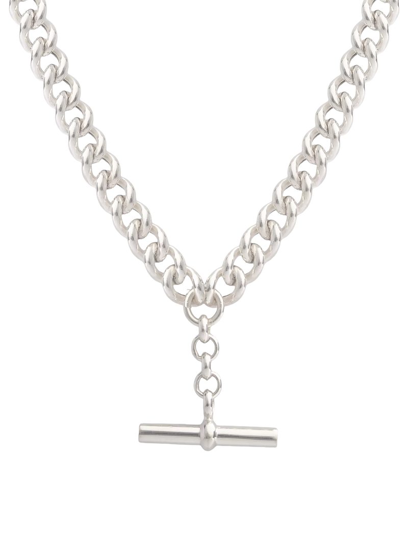 LARNAUTI chunky T-bar necklace 56mm (British brand)