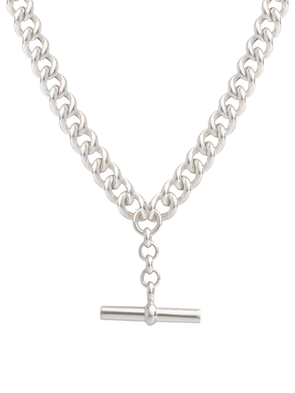 LARNAUTI chunky T-bar necklace 56mm (British brand)