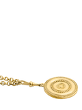 LARNAUTI gold beaded disc pendant necklace 41cm (British brand)