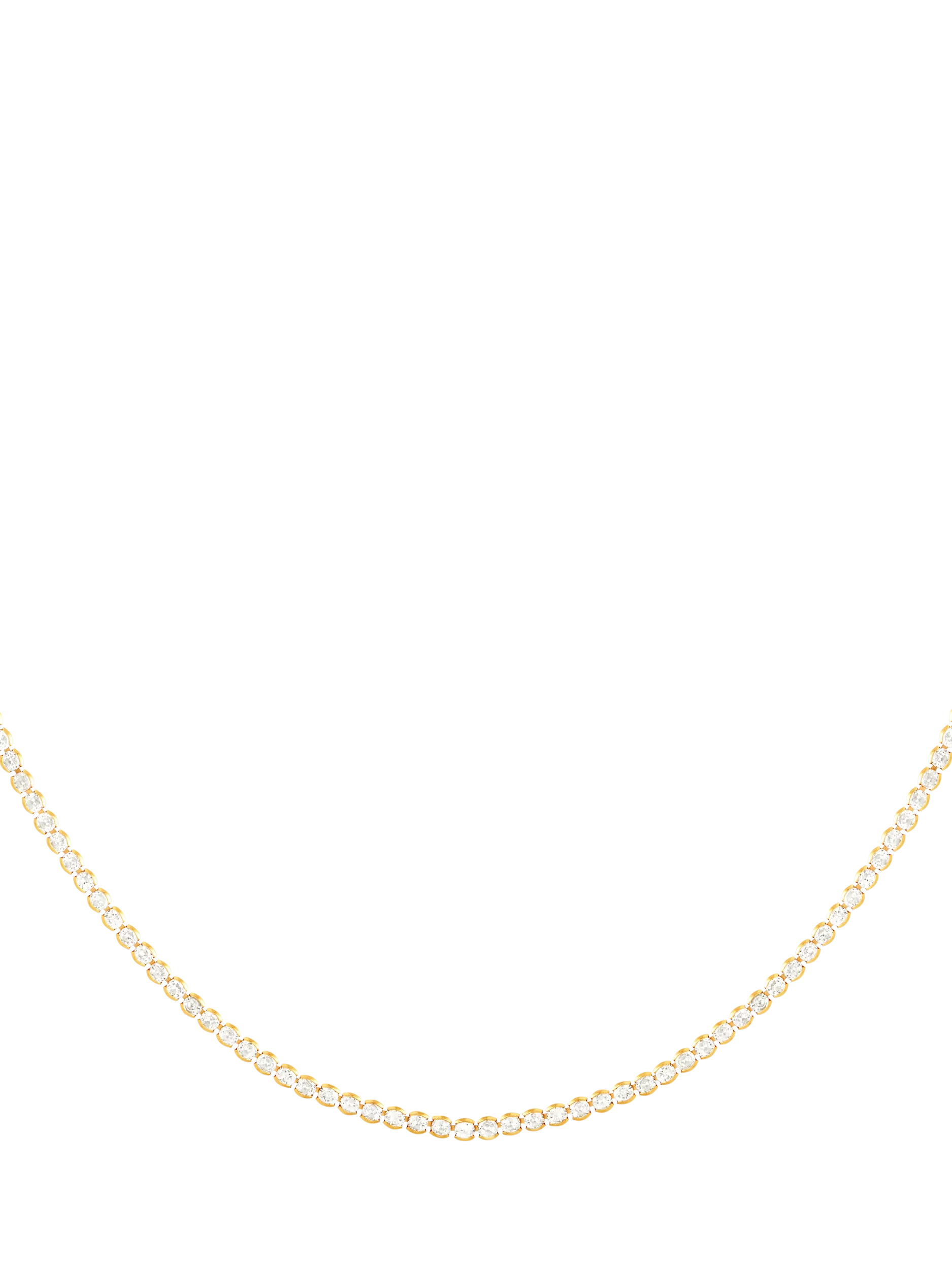 Astrid & Miyu Gleam Tennis Chain Necklace yellow gold, UK version