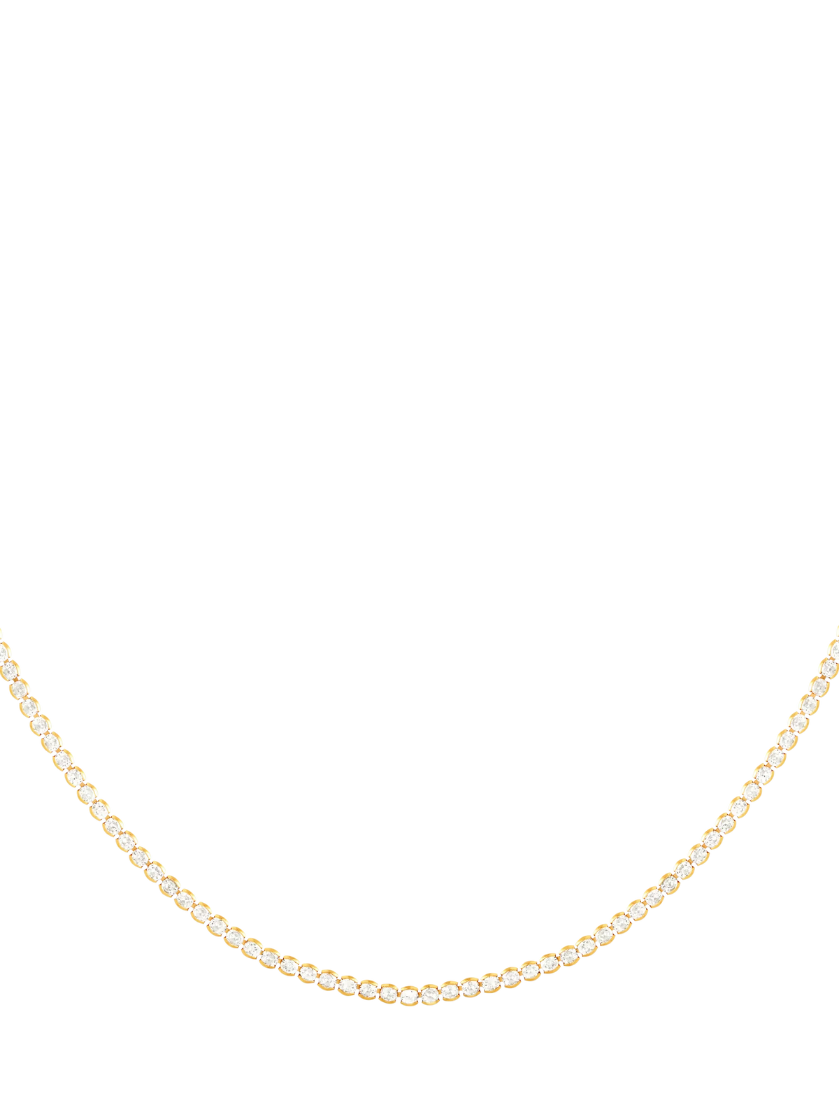 Astrid & Miyu Gleam Tennis Chain Necklace yellow gold, UK version