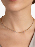 Astrid & Miyu Gleam Tennis Chain Necklace yellow gold, UK version