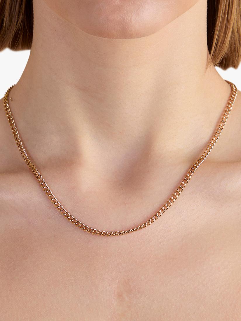 Astrid & Miyu bold curb chain necklace 50cm - British product